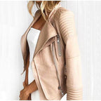 suede leather double coat