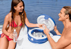 River Run Connect Inflatable Water Raft (4 Pack) + 2 Person Cooler Tube