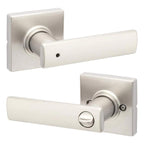 BrSquare Satin Nickel Bed/Bath Door Lever Featuring Microban