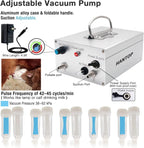 Hantop 12L Cow MilMachine, Portable Plug-in Pulsating Vacuum Pump, Food Grade 304  Steel Milk Bucket with Auto Stop Check Valve and Teats Cups Cow Milker Machine (Classic Model)