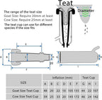 Hantop 12L Cow MilMachine, Portable Plug-in Pulsating Vacuum Pump, Food Grade 304  Steel Milk Bucket with Auto Stop Check Valve and Teats Cups Cow Milker Machine (Classic Model)