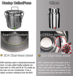 Hantop 12L Cow MilMachine, Portable Plug-in Pulsating Vacuum Pump, Food Grade 304  Steel Milk Bucket with Auto Stop Check Valve and Teats Cups Cow Milker Machine (Classic Model)