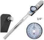 MXBAOHENG Drive Dial Torque Wrenches 3/4" Indicator Torquemeter Indicating Torque Tools with High Precision 1327in.lbs-6637in.lbs (150-750Nm)