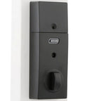 Century Matte Black Sense Smart Door Lock with Latitude Lever Door Handleset
