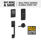 Century Matte Black Sense Smart Door Lock with Latitude Lever Door Handleset