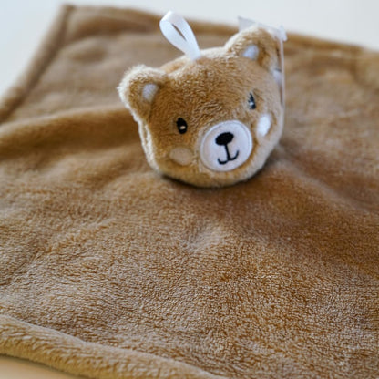 Loveys for Babies - Ultra-Soft Baby Lovey & Security Blankets for Babies, 12x12, Bunny & Bear, Soothing Comforter, Machine Washable, Perfect, Stroller & Bedtime Companion (Brown Bear)