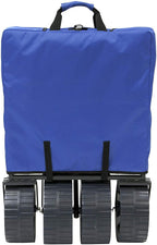 Mac Sports Heavy Duty Steel Frame Collapsible Folding 150 Pound Capacity Outdoor Beach Garden Utility Wagon Cart with 4 All Terrain Wheels, Blue/Black