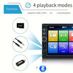 Car Audio System With This 7-inch Dual Spindle Universal LCD Touch Screen Stereo Radio Includes Rear View Camera USB/AUX/FM Remote Control MP4 Player