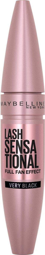 Maybelline New York Lash Sensational Washable Mascara, Lengthening and Volumizing for a Full Fan Effect, Very Black, 1 Count