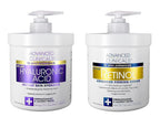 Advanced Clinicals Retinol Cream + Hyaluronic Acid Body Lotion &amp; Face Moisturizer Skin Care Set | Fragrance Free Retinol Body Cream &amp; Hyaluronic Acid Lotion For Crepey Skin, Stretch Marks, &amp; Dry Skin