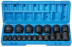 19-Piece 1/2" Drive SAE  Impact Socket Set 1719 New-Tool set-Wrench set-Tool kit-Socket sets-Tools for mechanics-Socket set-Impact socket set-Hand tools-Mechanic tools-Mechanic tool set