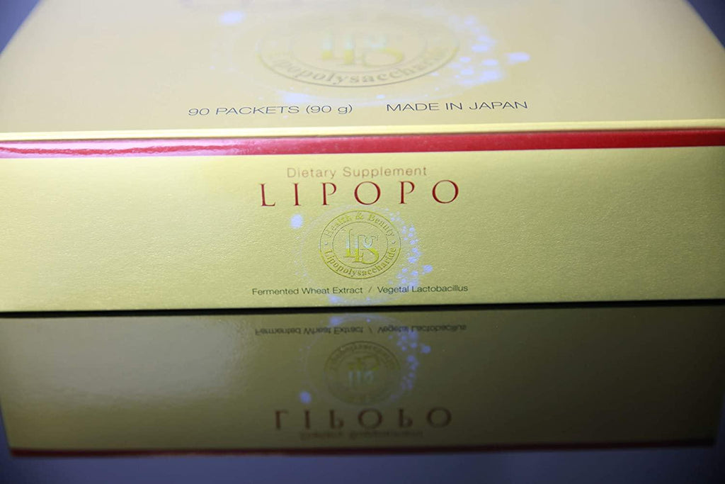 Umeken Lipopo, 3 Month Supply- Lipopolysaccharide, Beta-glucan from Yeast, Lactic Acid Bacteria, and Vitamin C. 90 Packets. Made in Japan.