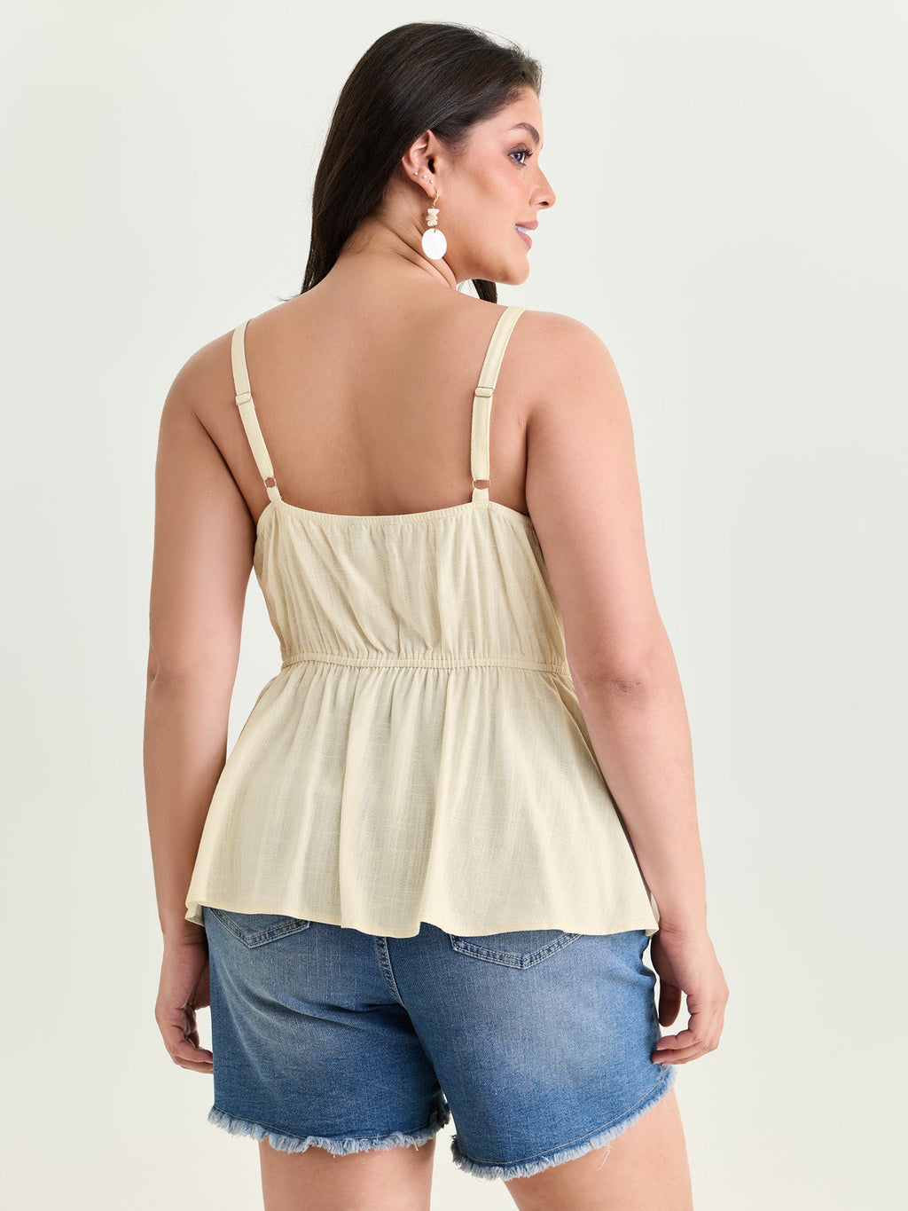 Breathable Contrast Waistline Tank Top