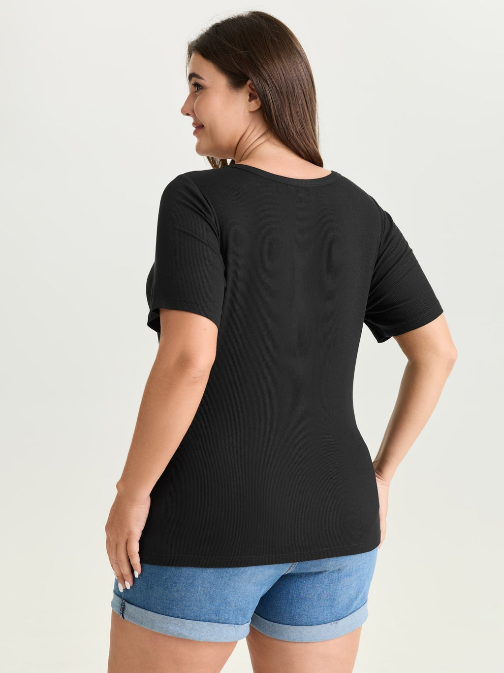 Supersoft Metal Studs Neckline T-Shirt