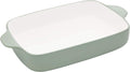 KitchenAid Vitrified Stoneware Rectangular Baker, 4.5-Quart, Pistachio