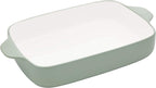KitchenAid Vitrified Stoneware Rectangular Baker, 4.5-Quart, Pistachio