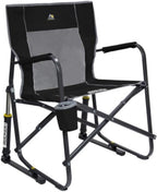 GCI Outdoor Freestyle Rocker Portable Rocking Chair &amp; Outdoor Camping Chair, Black