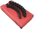 Sunex 5693 1-Inch Drive SAE Deep Impact Socket Set, 21 piece