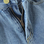 high-waist embroidery wide leg shorts