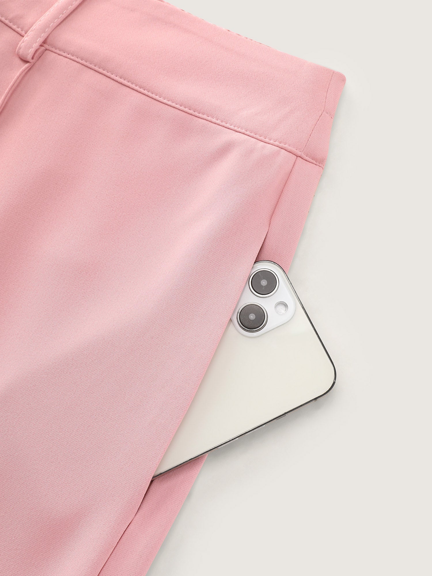 Seamed Curve-Friendly Plain Pants