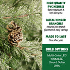 Fraser Hill Farm Buffalo Green Hinged Fir Christmas Tree, 9'
