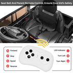 Kidzone 12V Battery Powered Licensed Chevrolet Silverado Trail Boss LT Kids Ride On Truck ATV Car, Toddler Electric Vehicles Toys w/ Remote Control, MP3/Bluetooth, Spring Suspension, LED Light, Black