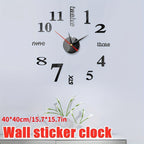 Unique 3D Mirror Wall Clock - Add a Modern Touch to Your Home Decor!