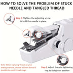 1pc Handheld Sewing Machine Mini Sewing Machines, Portable Sewing Machine  Handheld Stitch Tool For Fabric, Kids Cloth, Clothing (battery Not Included)