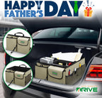 DRIVE AUTO PRODUCTS - Compact Car Trunk Organizer with Adjustable Straps, Tan