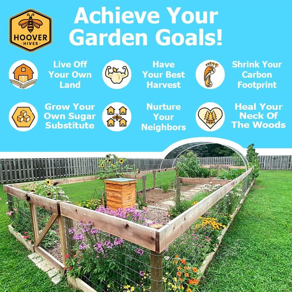 Hoover Hives 10 Frame Langstroth Beehive Dipped in Beeswax Includes Wooden Frames & Waxed Foundations (2 Deep Boxes, 1 Medium Box)(Fully Assembled)