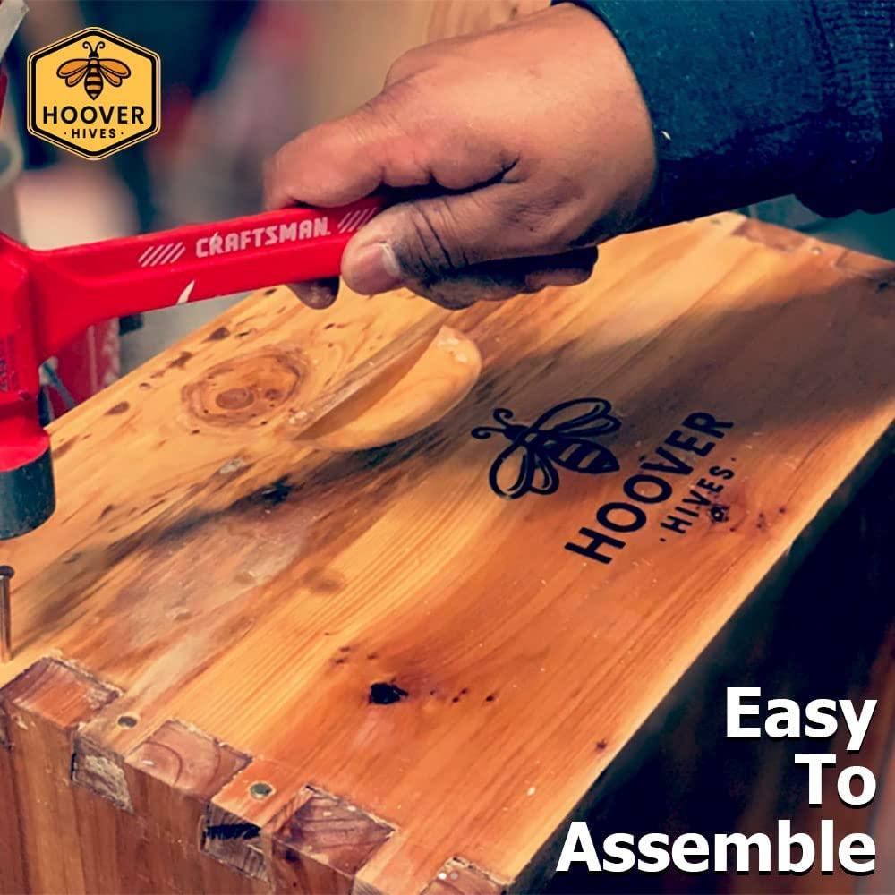 Hoover Hives 10 Frame Langstroth Beehive Dipped in Beeswax Includes Wooden Frames & Waxed Foundations (2 Deep Boxes, 1 Medium Box)(Fully Assembled)