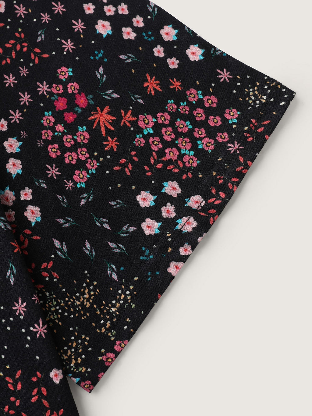 Pure Cotton Dense Floral Print T-Shirt