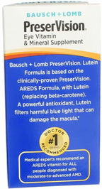 Bausch & Lomb PreserVision with Lutein 120 Soft Gels (Pack of 8)