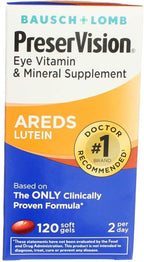 Bausch & Lomb PreserVision with Lutein 120 Soft Gels (Pack of 8)