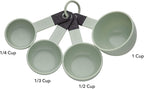 KitchenAid KE058OHPIA Classic Measuring Cups, Set of 4, Pistachio/Black