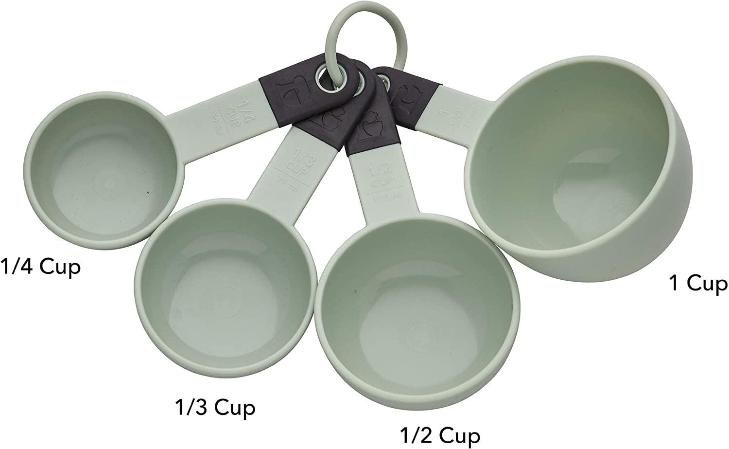KitchenAid KE058OHPIA Classic Measuring Cups, Set of 4, Pistachio/Black