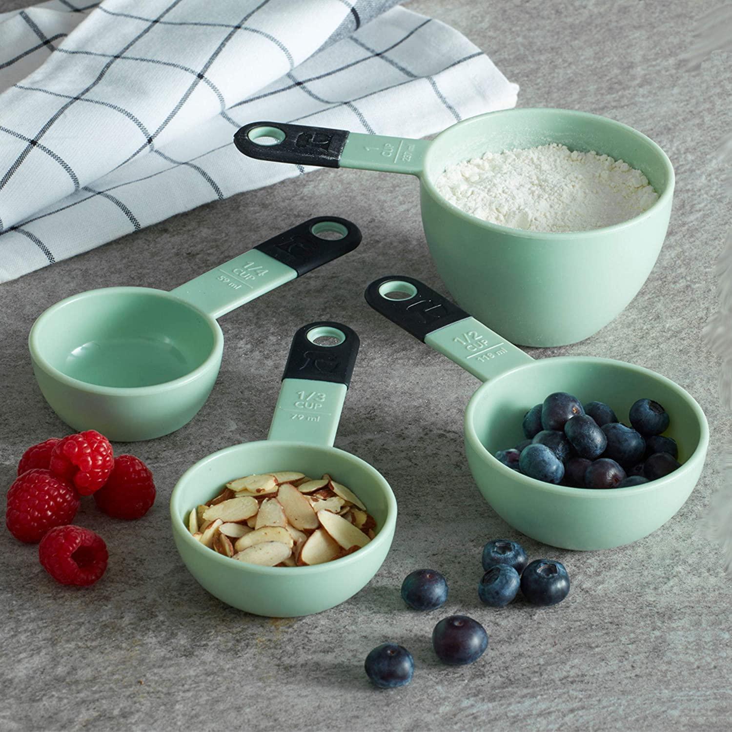 KitchenAid KE058OHPIA Classic Measuring Cups, Set of 4, Pistachio/Black