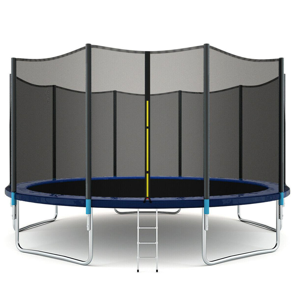 Gymax 15 FT Trampoline Combo Bounce Jump Safety Enclosure Net
