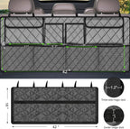 Femuar Car Trunk Organizer,Large Capacity Backseat Trunk Organizer(42"*18"),Collapsible Car Storage Bag with 8 Pocekt,Car Organizer for SUV/MPV/Truck - Grey