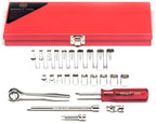 Wright Tool 224 1/4" Drive 6 Point Standard and Deep Metric Socket Set (25-Piece)