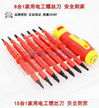 Screwdriver DHL 50Set 7pcs Electrician's Insulated Electrical Hand Screwdriver Tool Set Home Garden Hand Tools With Box