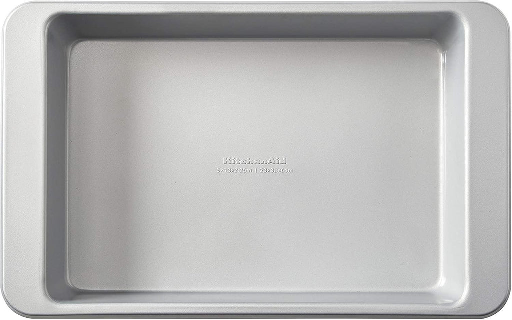 KitchenAid Nonstick Aluminized Steel Rectangular Cake Pan, 9x13-Inch, Silver