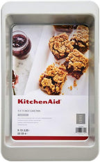 KitchenAid Nonstick Aluminized Steel Rectangular Cake Pan, 9x13-Inch, Silver