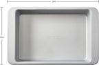 KitchenAid Nonstick Aluminized Steel Rectangular Cake Pan, 9x13-Inch, Silver