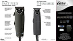 Oster Common Wealth Fast Feed Clipper T-finisher Trimmer Barber Combo Black