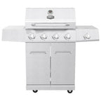 Propane Gas Grill 4 Burner with Side Burner  Steel Outdoor CooHome