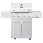 Propane Gas Grill 4 Burner with Side Burner  Steel Outdoor CooHome