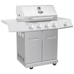 Propane Gas Grill 4 Burner with Side Burner  Steel Outdoor CooHome
