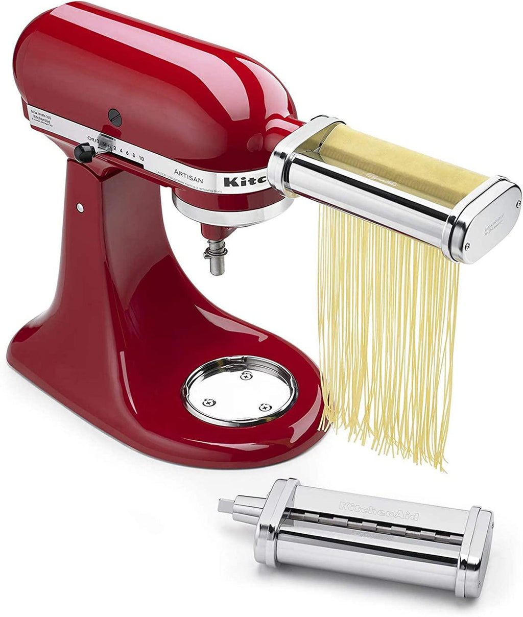 KitchenAid KSMPCA Pasta Cutter Attachment Set (2 Piece), One Size, Silver