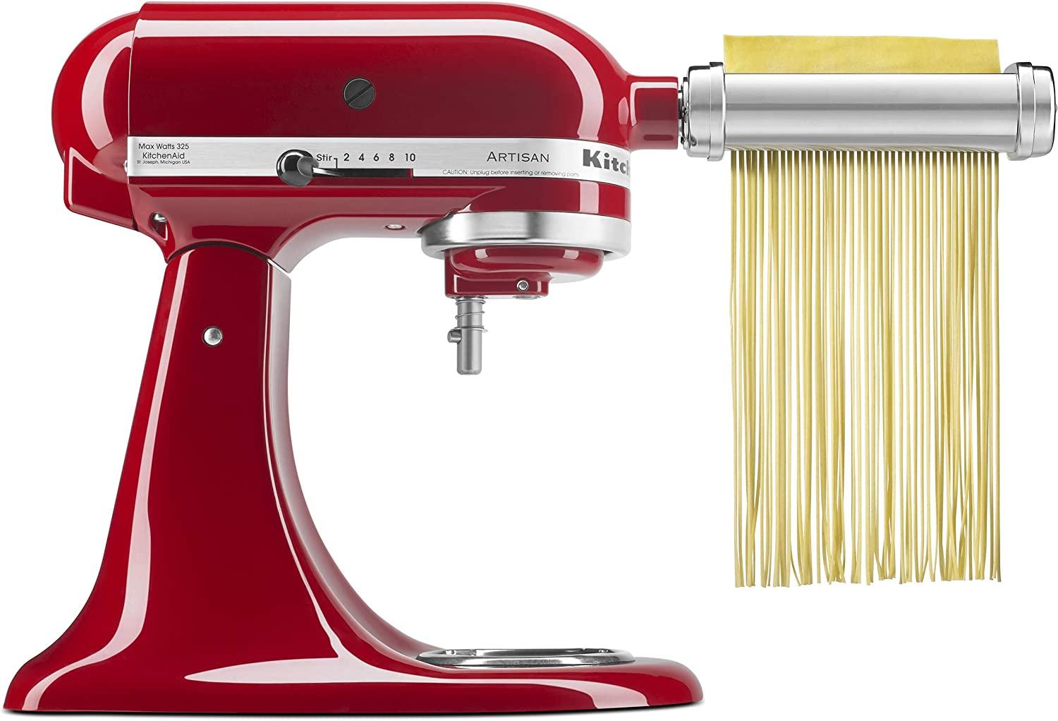 KitchenAid KSMPCA Pasta Cutter Attachment Set (2 Piece), One Size, Silver